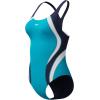 imageSpeedo Womens Swimsuit One Piece Creora Highclo Quantum Splice High Cut SolidFusion Mayan BluePeacoat