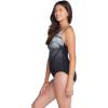 imageSpeedo Womens Swimsuit One Piece Powerflex Ultraback SolidSwirling Ombre Black