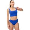 imageSpeedo Womens Swimsuit Bikini Top Essentials with Removable Cups Soft FabricSquare Deep Sapphire