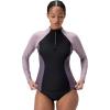 imageSpeedo Womens Uv Swim Shirt Long Sleeve RashguardBiofuse Vintage Fog