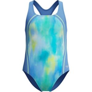 imageSpeedo Girls Printed Sport SpliceChilly Dye Periwinkle Blue