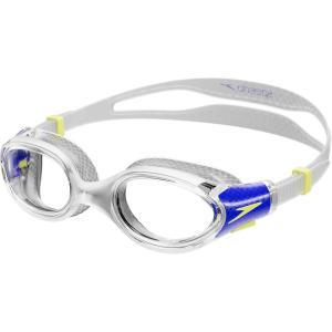 imageSpeedo Unisex Kids Swim Goggles Biofuse 20 JuniorClearTrue CobaltLemon Drizzle