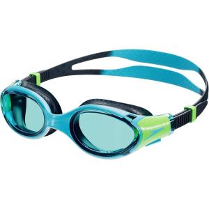 imageSpeedo Unisex Kids Swim Goggles Biofuse 20 JuniorHypersonic BlueTrue NavyLumo Green