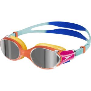 imageSpeedo Unisex Kids Swim Goggles Biofuse 20 JuniorMirrored Cobalt PopMarine BlueVolcanic Orange
