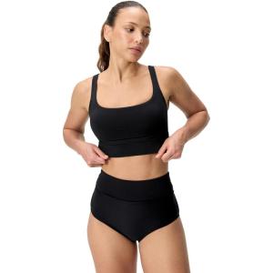 imageSpeedo Womens Swimsuit Bikini Top Essentials with Removable Cups Soft FabricSquare Anthracite