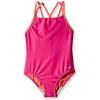 imageSpeedo Girls Swimsuit One Piece Solid Cross Back Multi StrapsPink
