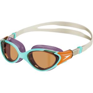 imageSpeedo Womens Swim Goggle Biofuse 20Marine BluePumpkin SpicePale Tan