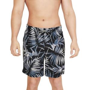 imageSpeedo Mens Swim Trunk Mid Length Redondo PrintedPalm Anthracite