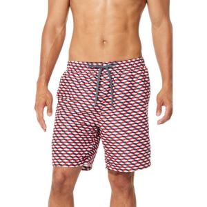 imageSpeedo Mens Swim Trunk Mid Length Redondo PrintedRwb Speedo Red