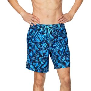 imageSpeedo Mens Swim Trunk Mid Length Redondo PrintedTriangle Peacoat