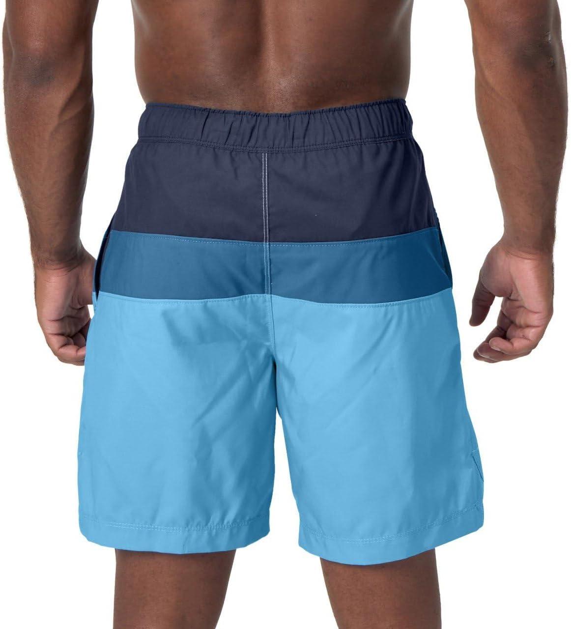 imageSpeedo Mens Swim Trunks  Casual Beach Swimwear  Quick Dry  Elastic Waist with Drawstring Blue S