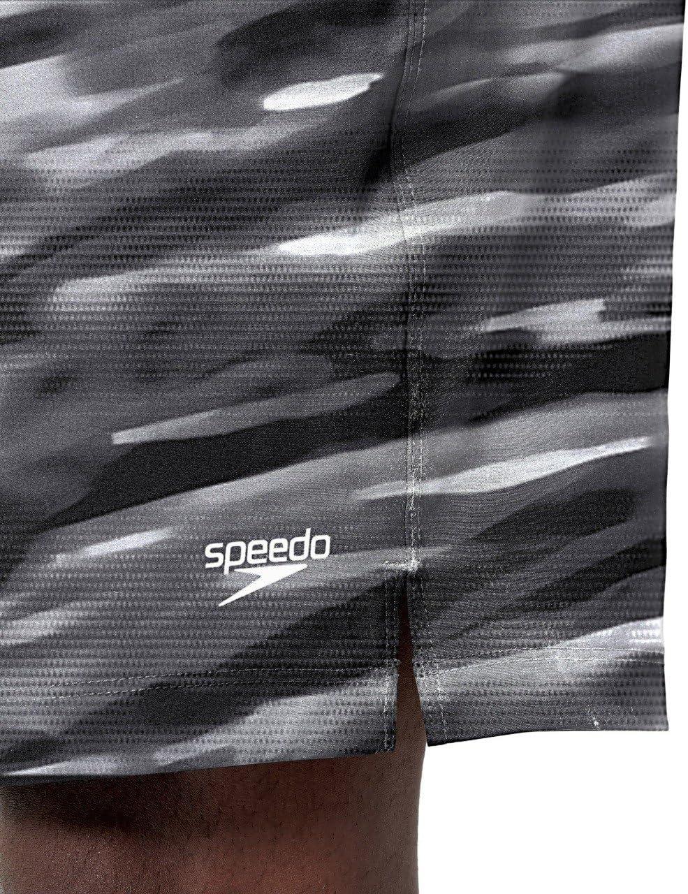 imageSpeedo Mens Swim Trunks  Casual Beach Swimwear  Quick Dry  Elastic Waist with Drawstring Dark Grey Large