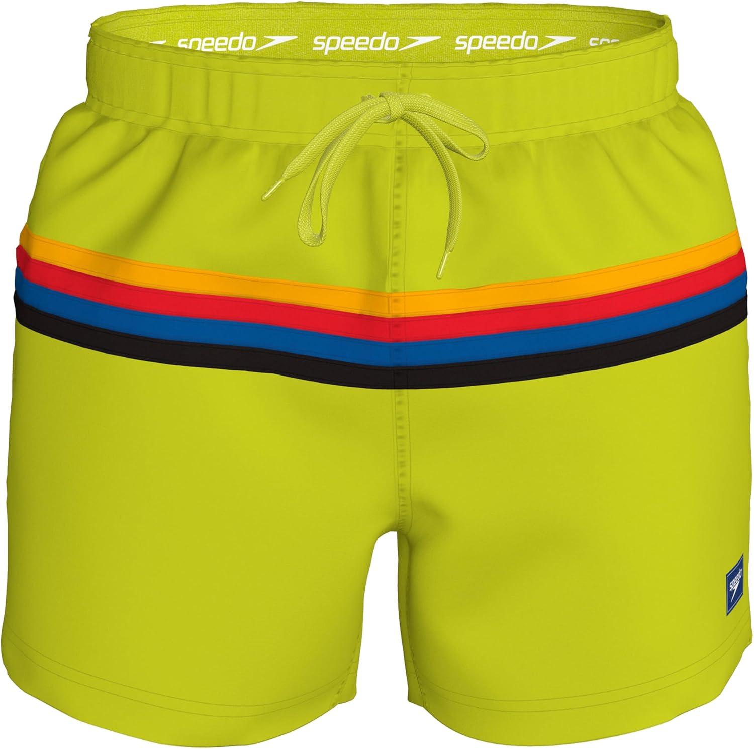imageSpeedo UnisexAdult Swim Trunk Short Length Redondo StripedHorizontal Bitterlime