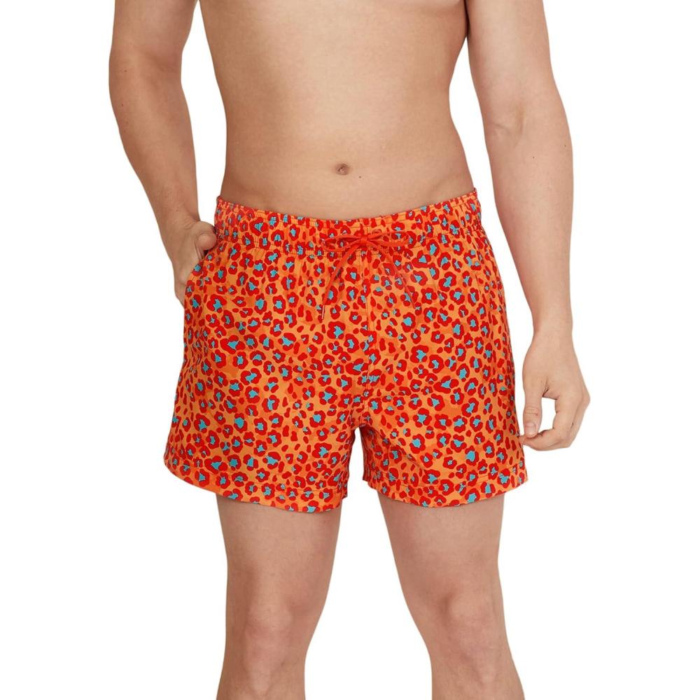 imageSpeedo Mens Swim Trunk Short Length Redondo PrintedLeopard Spicy Orange