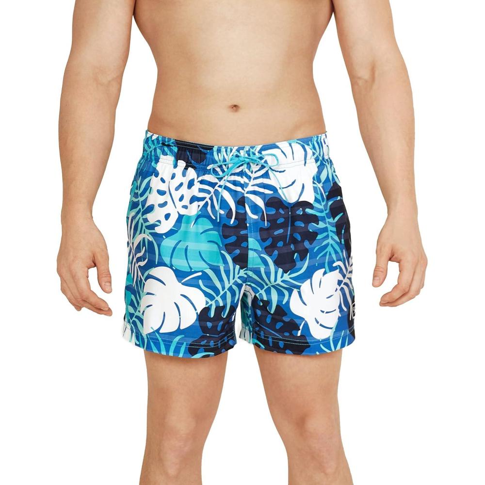imageSpeedo Mens Swim Trunk Short Length Redondo PrintedPalm Palace Blue