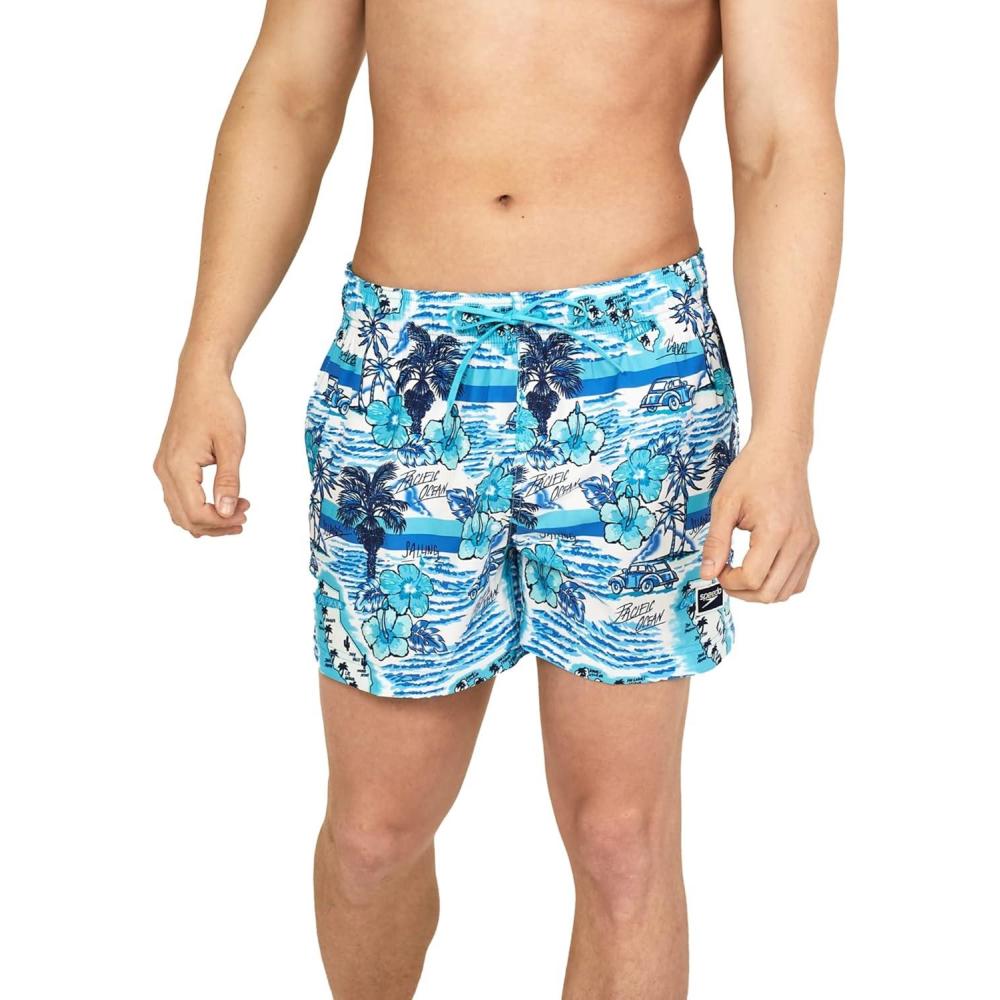 imageSpeedo Mens Swim Trunk Short Length Redondo PrintedThe Wall