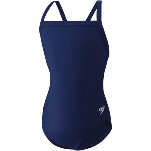 imageSpeedo Girls Swimsuit One Piece PowerFlex Flyback Solid Youth Team ColorsSpeedo Navy