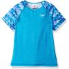 image:imageSpeedo Girls Printed Short Sleeve Rash Guard ShirtLavender Purple
