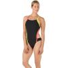 image:imageSpeedo Womens Vee 2 Endurance Lite One Piece SwimsuitBlackOrange