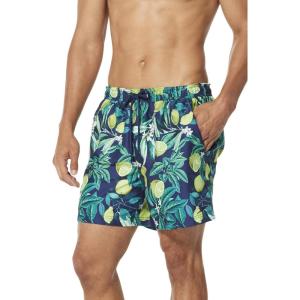 image:imageSpeedo Mens Swim Trunk Short Length Sunray Volley PrintedSpeedo Navy Lemon