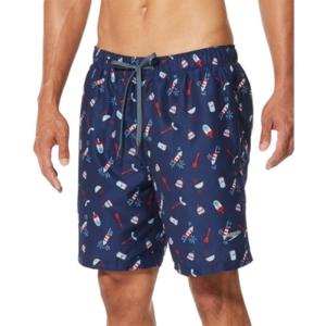 image:imageSpeedo Mens Volley Party Print Above Knee Swim Trunks Navy S
