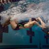 image:imageSpeedo Big Girls Taper Splice Pulse Back SwimsuitBlackSapphire