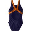 image:imageSpeedo Big Girls Taper Splice Pulse Back SwimsuitOrangeNavy