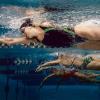 image:imageSpeedo Big Girls Taper Splice Pulse Back SwimsuitOrangeNavy
