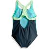 image:imageSpeedo Girls Swimsuit One Piece Closed RacerbackMesh Asphalt