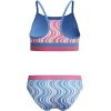 image:imageSpeedo Girls Swimsuit Two Piece Bikini SetWavy Stripe Periwinkle Blue