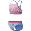 image:imageSpeedo Girls Swimsuit Two Piece Bikini SetWavy Stripe Periwinkle Blue
