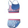 image:imageSpeedo Girls Swimsuit Two Piece Bikini SetWavy Stripe Periwinkle Blue