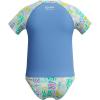 image:imageSpeedo Girls Uv Swim Shirt Short Sleeve Rashguard SetSummer Stamp Periwinkle Blue
