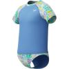 image:imageSpeedo Girls Uv Swim Shirt Short Sleeve Rashguard SetSummer Stamp Periwinkle Blue