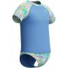image:imageSpeedo Girls Uv Swim Shirt Short Sleeve Rashguard SetSummer Stamp Periwinkle Blue