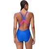 image:imageSpeedo Womens Swimsuit One Piece Creora Highclo Quantum Splice High Cut SolidRib Deep SapphireMargarita Pink