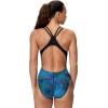 image:imageSpeedo Womens Swimsuit One Piece Creora Highclo Quantum Splice High Cut SolidTideway Wave Anthracite