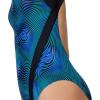 image:imageSpeedo Womens Swimsuit One Piece Creora Highclo Quantum Splice High Cut SolidTideway Wave Anthracite