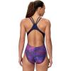image:imageSpeedo Womens Swimsuit One Piece Creora Highclo Quantum Splice High Cut SolidTideway Wave Peacoat
