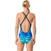 image:imageSpeedo Womens Swimsuit One Piece Prolt Volt Back PrintedOmbre Deep Peri