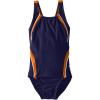 image:imageSpeedo Big Girls Taper Splice Pulse Back SwimsuitOrangeNavy