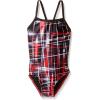 image:imageSpeedo Girls Powerflex Eco Laser Sticks Pulse Back SwimsuitLaser Speedo Red