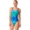 image:imageSpeedo Womens Swimsuit One Piece Prolt Volt Back PrintedOmbre Deep Peri
