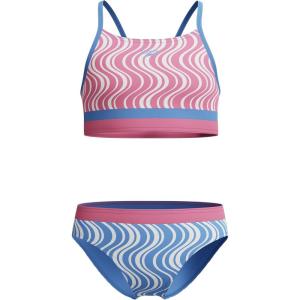 image:imageSpeedo Girls Swimsuit Two Piece Bikini SetWavy Stripe Periwinkle Blue