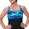 image:imageSpeedo Womens Endurance Color Top One Piece SwimsuitGlass Petal Anthracite