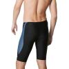image:imageSpeedo Mens Swimsuit Jammer Powerflex Eco Revolve Splice Team ColorsBlackGrey