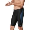 image:imageSpeedo Mens Swimsuit Jammer Powerflex Eco Revolve Splice Team ColorsBlackGrey