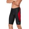 image:imageSpeedo Mens Swimsuit Jammer Powerflex Eco Revolve Splice Team ColorsBlackRed