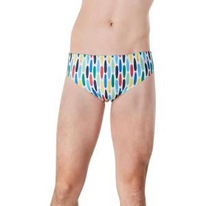 image:imageSpeedo Mens Poly Mesh Square Leg SwimsuitWave Crusher Bright White