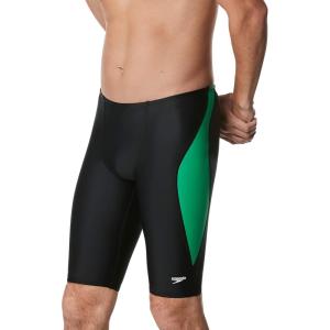 image:imageSpeedo Mens Swimsuit Jammer Powerflex Eco Revolve Splice Team ColorsBlackGreen